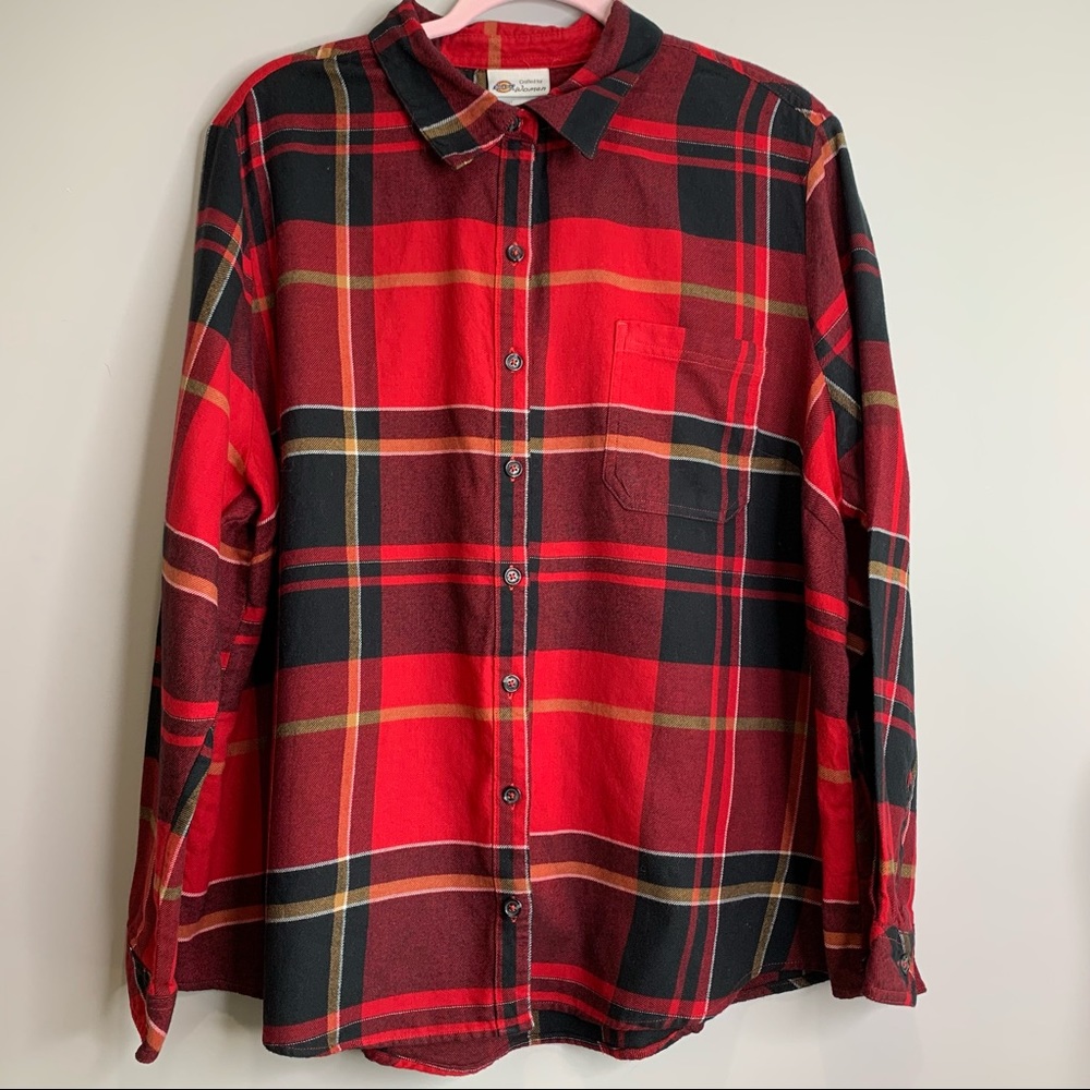 Dickies Flannel Long Sleeve Top Size 2X